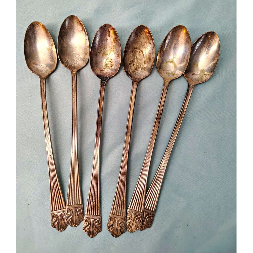 Wm. Rogers & Son Silverplate Spoon Floral Handle Pattern Flatware, Silver